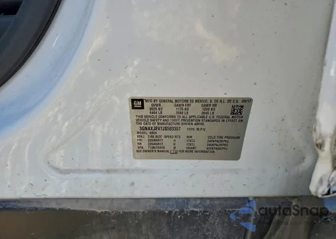 2018 Chevrolet Equinox Lt z USA, uszkodzony, nr VIN 3GNAXJEV7JS503357